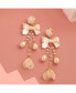 ფოტო #3 პროდუქტის Women's White Flora Drop Earrings