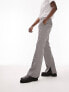 Фото #2 товара Topman straight flare textured trouser in black & white