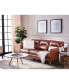 Ava 84" Mid-Century Modern Leather Sofa