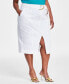 Фото #3 товара Plus Size Denim Skirt, Created for Macy's