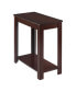 Фото #1 товара Wooden Charcoal Finish Chairside Table with Open Bottom Shelf