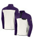 Фото #1 товара Men's NFL x Darius Rucker Collection by Purple, Cream Baltimore Ravens Micro Fleece Quarter-Snap Jacket