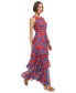 Фото #4 товара Women's Floral-Print Tiered Halter Maxi Dress