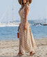 Фото #2 товара Women's Retro One-Shoulder Smocked Maxi Beach Dress