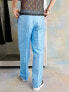 Фото #3 товара COLLUSION Unisex trousers in blue co-ord