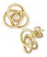 ფოტო #1 პროდუქტის Diamond Accent Love Knot Earrings in 14K Yellow Gold