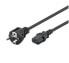 Goobay IEC Cord - 1.8 m - Black - 1.8 m - Power plug type F - C13 coupler - H05VV-F3G - 250 V