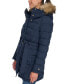 ფოტო #5 პროდუქტის Women's Belted Faux-Fur-Trim Hooded Puffer Coat, Created for Macy's