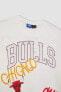 Фото #6 товара DeFactoFit NBA Chicago Bulls Boxy Fit Bisiklet Yaka Kısa Kollu Tişört