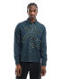 Фото #1 товара ASOS DESIGN relaxed denim shirt with distressed star in bleach wash blue