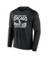 Фото #3 товара Men's Black Chicago White Sox Heroic Play Raglan Long Sleeve T-shirt