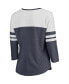 ფოტო #4 პროდუქტის Women's Karl-Anthony Towns Navy Minnesota Timberwolves Starstruck Name and Number Tri-Blend 3/4-Sleeve V-Neck T-shirt