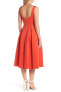 Фото #2 товара 1901 Women's 155986 Fit & Flare Scuba Dress Sleeveless Petite Red Fiery Sz. 2P