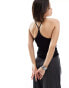 & Other Stories knitted top with strappy back detail in black