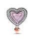 ფოტო #2 პროდუქტის Cubic Zirconia Two-Tone Openwork Mom Heart Charm