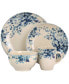 Фото #6 товара Floral Violet 16 Piece Dinnerware Set, Service for 4