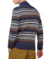 Men's Chunky Knitted Fair Isle Long-Sleeve Crewneck Sweater