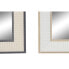 Wall mirror DKD Home Decor 36 x 2 x 95,5 cm Crystal Brown White Dark grey polystyrene (4 Pieces)