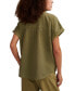 ფოტო #2 პროდუქტის Women's Linen Short-Sleeve Button-Down Shirt