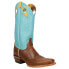 Justin Boots Hattie Embroidered Cut Outs Square Toe Cowboy Womens Blue Casual B 9 - фото #2