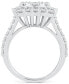 ფოტო #3 პროდუქტის Diamond Halo Cluster Engagement Ring (3 ct. t.w.) in 14k White Gold