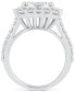 Фото #3 товара Diamond Halo Cluster Engagement Ring (3 ct. t.w.) in 14k White Gold