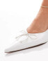 ASOS DESIGN Sriracha bow slingback mid heeled shoes in off-white