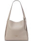 ფოტო #1 პროდუქტის Knott Pebbled Leather Large Shoulder Bag