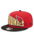 Men's Cardinal, Black Arizona Cardinals Wordmark Flow 9FIFTY Snapback Hat