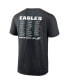 Фото #3 товара Men's Black Philadelphia Eagles Super Bowl LVII Varsity Team Roster Big and Tall T-shirt