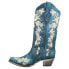 Corral Boots Studded Floral Snip Toe Cowboy Womens Blue Casual Boots A4361 8 - фото #3