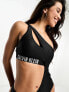 Calvin Klein intense power rib cut out swimsuit in black