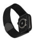 Фото #3 товара Ремешок для часов WITHit черный с сетчатым кожаным ремешком, совместимый с Apple Watch 38/40/41 мм.