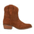 Dingo Tumbleweed Roper Round Toe Booties Womens Brown Casual Boots DI561-215