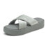 Фото #2 товара Puma Platform Velvet Slides Womens Grey Casual Sandals 38067502