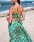 Women's Abstract Print Twisted Cami Beach Dress