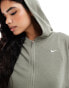 Фото #3 товара Nike French Terry zip through hoodie in grey