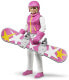 Фото #4 товара bruder 60420 - Snowboardfahrerin mit Snowboard, Helm, Handschuhen - 1:16 Winter Sportlerin bworld Figur Spielzeug Skifahrer Frau