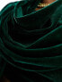 Kanya London velvet dupatta scarf in emerald green