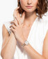 ფოტო #2 პროდუქტის Women's Swiss Crystalline Aura Rose Gold-Tone Stainless Steel PVD Bracelet Watch 35mm