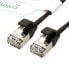 ROTRONIC-SECOMP U/FTP DataCenter Patchk. Kat6A/Kl. EA LSOH Slim schwarz 0.15m - Cable - Network