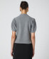 Women's Vhari Puff-Sleeve Sweater Medium Grey Mélange, XS - фото #7