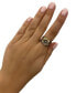 ფოტო #3 პროდუქტის Nude Diamond & Chocolate Diamond Flower Statement Ring (7/8 ct. t.w.) in 14k Gold
