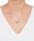 ფოტო #2 პროდუქტის Diamond Double Heart 18" Pendant Necklace (1/4 ct. t.w.) in Sterling Silver