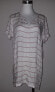 Velvet By Graham & Spencer Women's Striped Tunic Short Sleeve Top Off White S