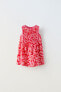 Фото #3 товара Комбинированное платье в клетку виши с цветочным принтом ZARA