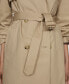 Women's Belt Detail Classic Trench Coat Бежевый, S - фото #9