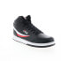 Фото #2 товара Fila BBN 92 Mid 1CM00840-014 Mens Black Leather Lifestyle Sneakers Shoes 9.5