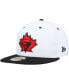 Фото #3 товара Головной убор мужской New Era белый, черный Toronto Blue Jays 25-летие Primary Eye 59FIFTY Fitted Hat