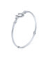 ფოტო #3 პროდუქტის Good Luck Horseshoe Bangle Equestrian Bracelet For Women Graduation Gift Cubic Zirconia CZ Pave .925 Sterling Silver